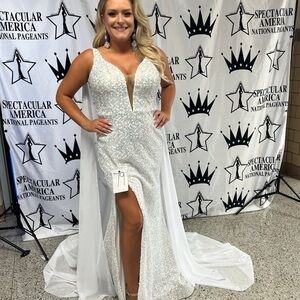 Elegant White Evening Gown